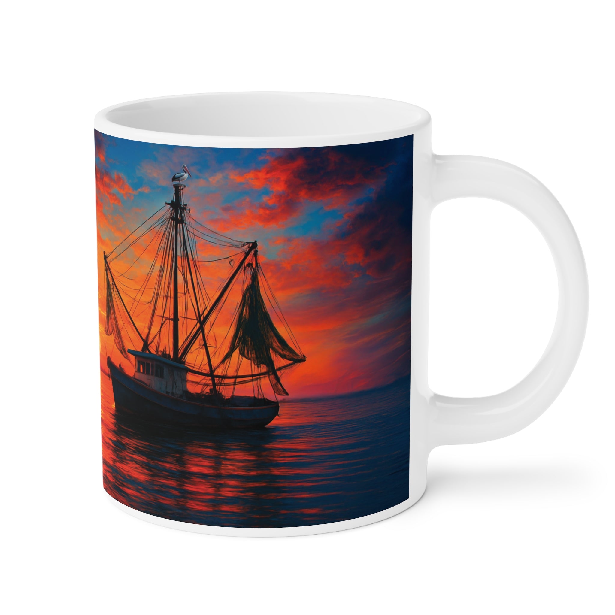 Historic Savannah Shrimp Boat Mug, Collectible Souvenir Mug - Imagination Print