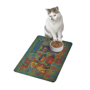 Colorful Pet Food Mat - Imagination Print