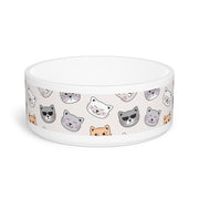 Cute Cat Themed Pet Bowl , Ceramic Pet Dish, Cat Lover Gift, Pet Supplies, Funny Pet Bowl, Whimsical Cat Decor - Imagination Print