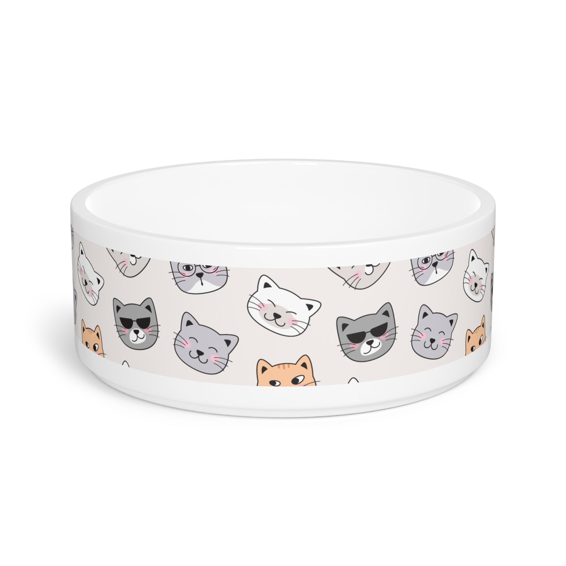 Cute Cat Themed Pet Bowl , Ceramic Pet Dish, Cat Lover Gift, Pet Supplies, Funny Pet Bowl, Whimsical Cat Decor - Imagination Print