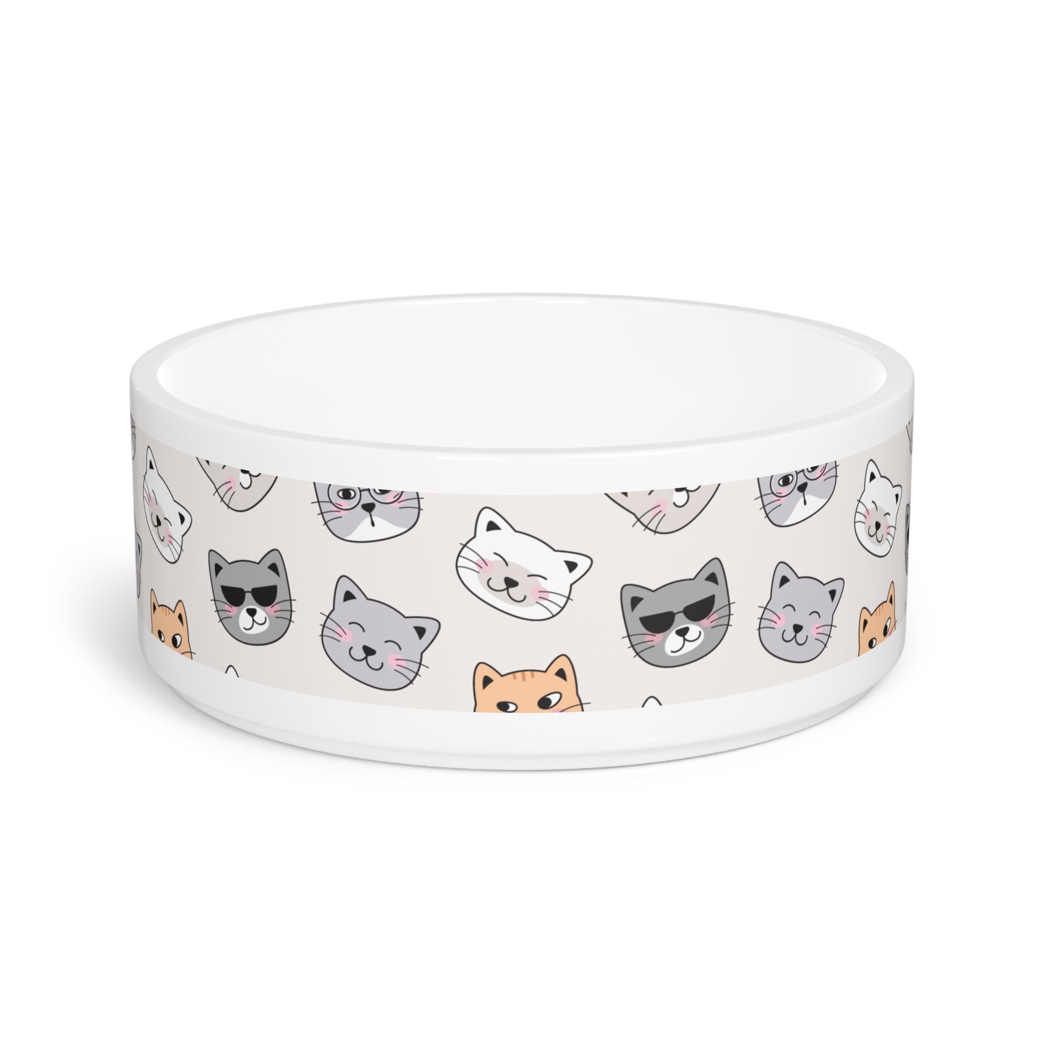 Cute Cat Themed Pet Bowl , Ceramic Pet Dish, Cat Lover Gift, Pet Supplies, Funny Pet Bowl, Whimsical Cat Decor - Imagination Print