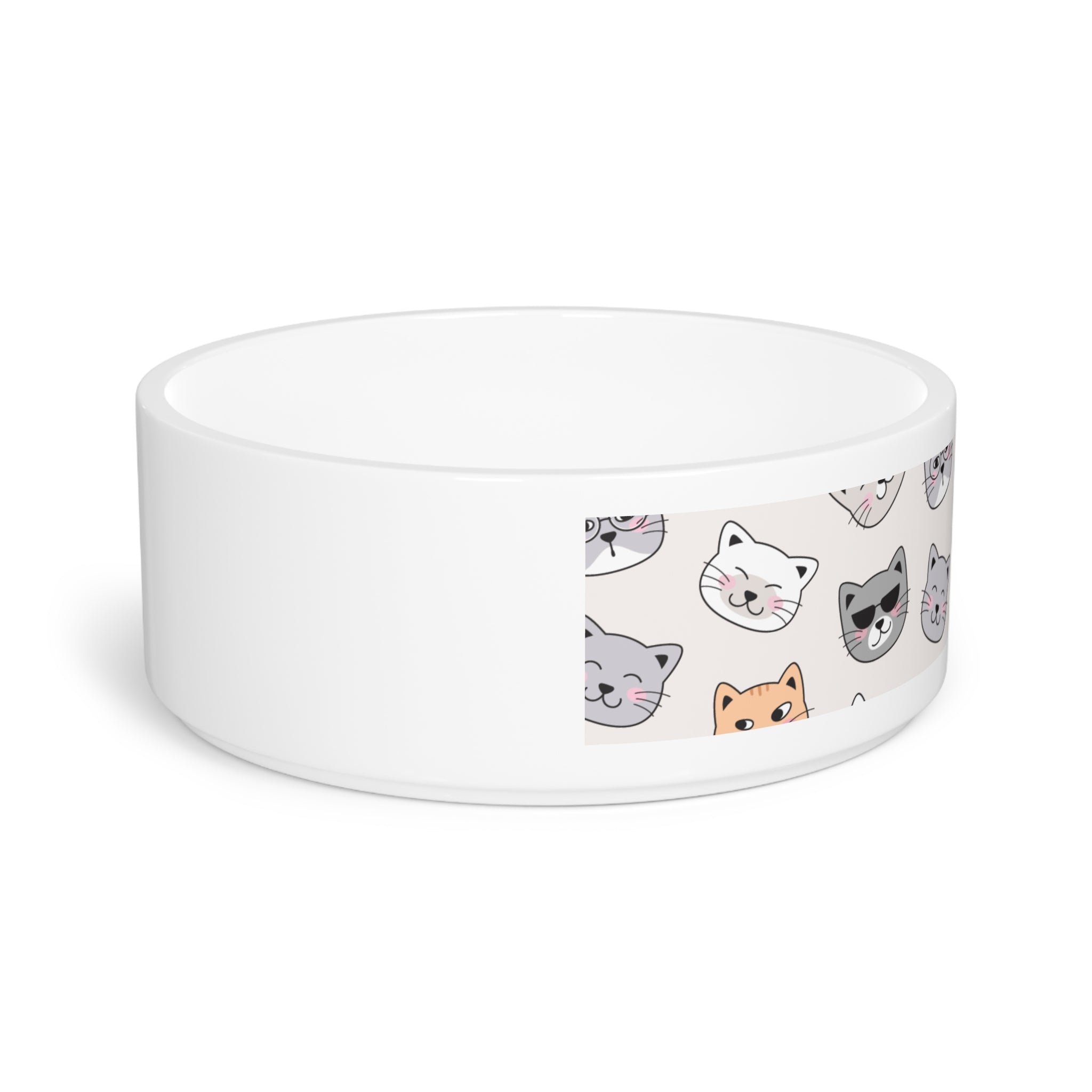 Cute Cat Themed Pet Bowl , Ceramic Pet Dish, Cat Lover Gift, Pet Supplies, Funny Pet Bowl, Whimsical Cat Decor - Imagination Print