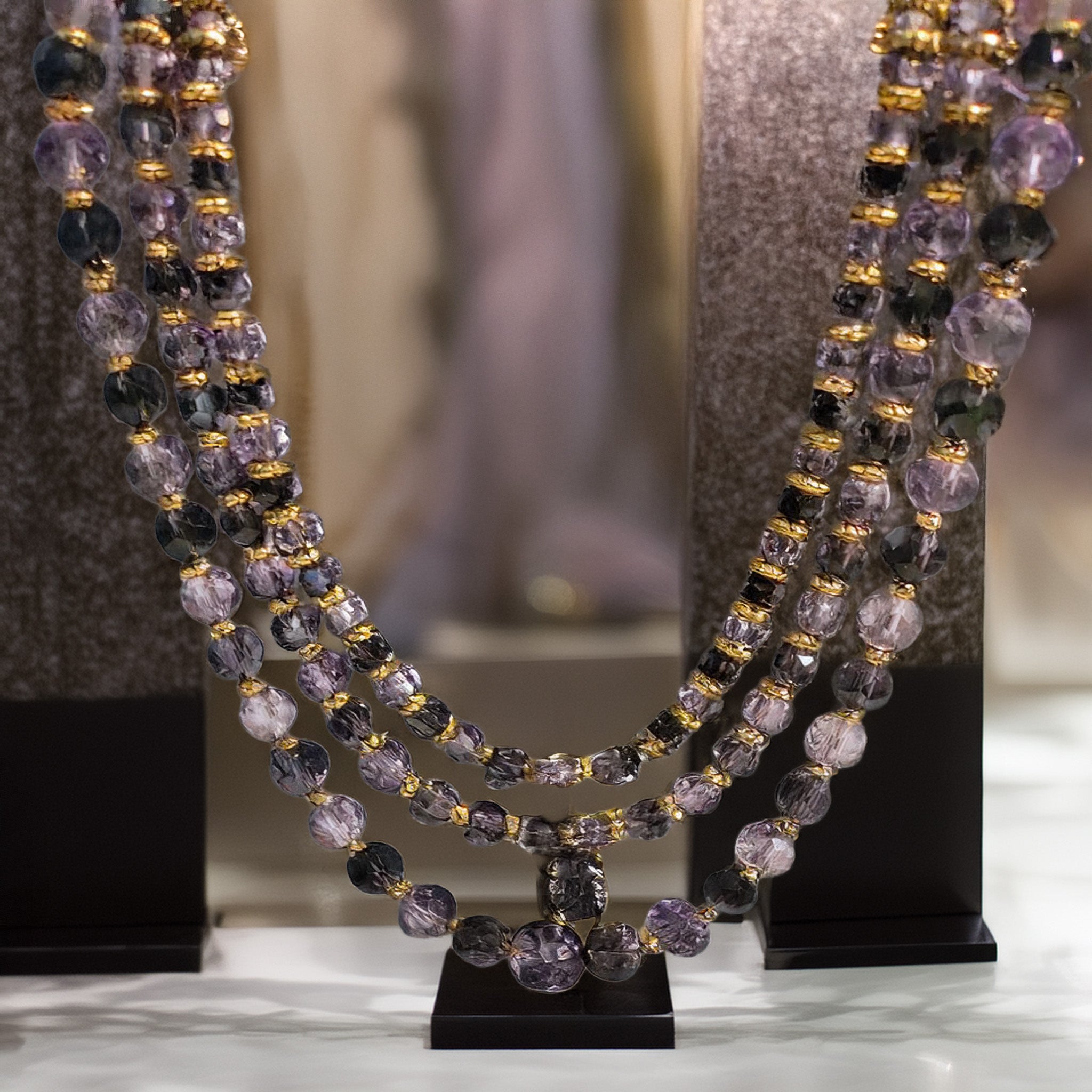Twilight Harmony 3-Strand Beaded Necklace - Imagination Print